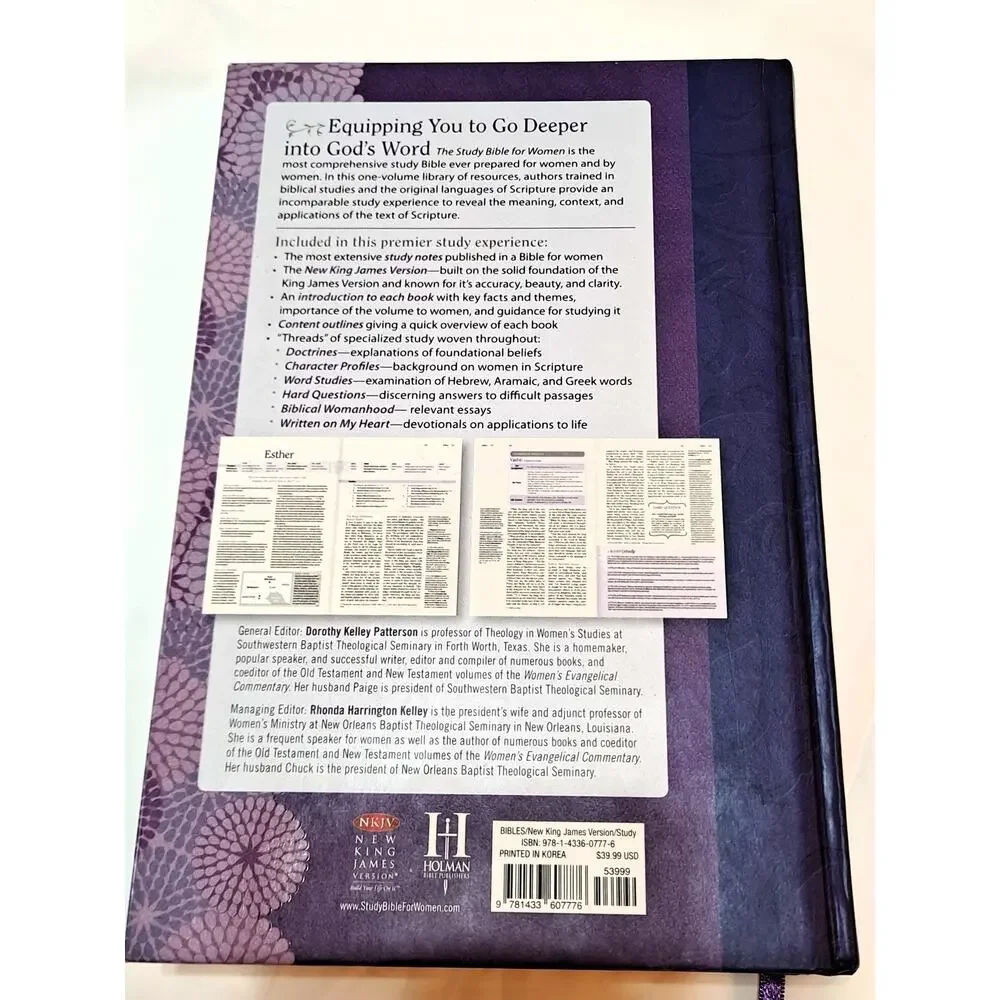 Study Bible for Women: NKJV Edition (2015 1st Ed. Purple HC no DJ)